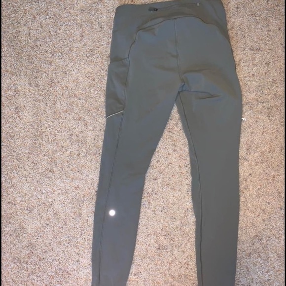 Lululemon fast and free leggings olive green 6 - Picture 1 of 5